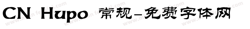 CN Hupo 常规字体转换